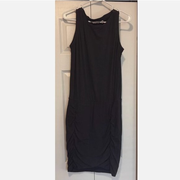 Athleta Westwood Bodycon Dress Dark Deep Gray Womens Size Small - SUPER SOFT! - Picture 2 of 5